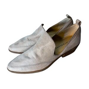 LUCKY BRAND Mahzan Flat Loafer Shoes Buttery Soft Leather Ivory Tan Size 7